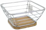 Vaisių ir daržovių krep&scaron;elis Kitchen&GO, metalas, 25 cm x 25 cm, ruda sp./sidabro sp.