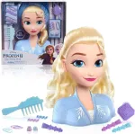Lėlės galva su priedais Just Play Disney Frozen II Deluxe Elsa Styling Head, 38 cm, įvairių spalvų