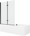 Vonia, su sienele su sienele, laisvai pastatoma Mexen Cube, 170 cm x 80 cm x 39 cm, stačiakampis, balta