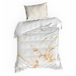 Patalynės užvalkalų komplektas Blanca 11, aukso sp./balta sp., 70 x 90 cm, 140 x 200 cm, 2 vnt.