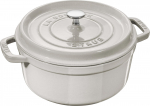 Emaliuotas ketaus puodas Staub La Cocotte, 18 cm, 1.7 l, balta sp.