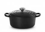 Ketaus puodas Le Creuset Signature, 22 cm, 3.3 l, juoda sp.