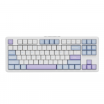 Belaidė žaidimų klaviatūra ATK A87 Wireless, Outemu Black Plum Pro ATK-A87-SEA-SALT, Anglų (US), mėlyna sp./balta sp./violetinė sp.