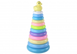 Edukacinė piramidė, antis Lean Toys, 39 cm, įvairių spalvų, 12 vnt.
