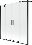 Vonios sienelė Mexen Velar Duo II, 150 cm x 150 cm, juoda sp./grūdintas