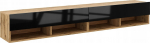 TV staliukas Derby, juoda sp./rusva sp., 32.8 cm x 200 cm x 31 cm