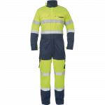 Darbinis kombinezonas vyrams Cerva Multinorm Pick PM HV, mėlyna/geltona, 4XL dydis