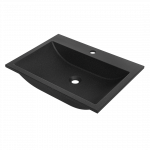 Vonios praustuvas Laveo Albano VGA1710T, granitas, 60 cm x 44 cm x 10 cm, juoda sp.