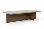 Kavos staliukas Nordure Harbor, rie&scaron;uto sp./travertine sp., 45 cm x 120 cm x 30 cm