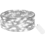 Lempučių girlianda Springos CL4100, 2 m, &scaron;altai balta sp., 20 LED, Skaidri sp.