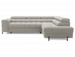 Kampinė sofa - lova Ferucce, smėlio, de&scaron;ininė, 200 x 276 cm x 93 cm