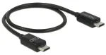Įkrovimo laidas Delock, 2 x Micro USB male, 30 cm, juoda sp.