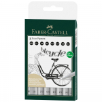Flomasteriai Faber Castell Ecco Pigment Fineliner, vienpusiai, 8 vnt.
