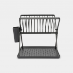 Indų džiovykla Brabantia Foldable Dish Drying Rack, 33 cm x 37 cm x 31.5 cm, plastikas/nerūdijantysis plienas, pilka sp.