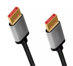 Kabelis Logilink DisplayPort - DisplayPort 1.4 8K@60Hz CDA0106 Displayport, Displayport, 3 m, juoda sp./pilka sp.