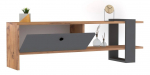 TV staliukas Kalune Design Ova, antracito sp./ruda sp., 120 cm x 25 cm x 36.8 cm