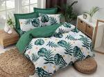 Patalynės užvalkalų komplektas Mijolnir Monstera 143EPJ4277, balta sp./geltona sp./žalia sp., 50 x 70 cm, 200 x 220 cm