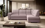 Kampinė sofa Siber Gojo 101, rožinė sp., de&scaron;ininė, 186 x 270 cm x 93 cm