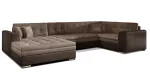 Kampinė sofa Damario Monolith 09, Monolith 29, ruda sp., kairinė, 189 x 338 cm x 78 cm