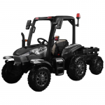 Vaiki&scaron;kas elektrinis traktorius, su nameliu ant ratų Jokomisiada 4x4, juoda sp.
