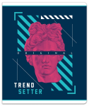 Sąsiuvinis Lastva Trend Setter, linijomis, A5, 60 lapų, (spalva/dizainas parenkami atsitiktine tvarka)