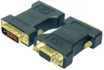 Adapteris Logilink VGA DSUB to DVI-I DVI-I male, HD D-Sub 15-pin female, juoda sp.