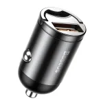 Automobilinis įkroviklis Baseus Tiny star QC, USB, pilka sp.