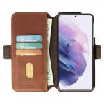 Telefono dėklas Krusell PhoneWallet, Samsung Galaxy S21 Plus, ruda sp.