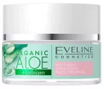 Veido kremas Eveline Organic Aloe + Collagen Moisturizing & Soothing, 50 ml