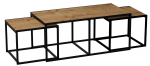 Kavos staliukas Kalune Design Gigante Set, juoda sp./medžio sp., 120 cm x 60 cm x 50 cm