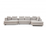 Kampinė sofa Artie Padova, pilka sp., 385 x 200 cm x 70 cm