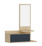 Pakabinama spintelė Kalune Design Rozella, antracito sp./ąžuolo sp., 31.3 cm x 60 cm x 90 cm