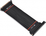 Ilgintuvas Thermaltake TT Premium PCI-E 4.0 Extender 200mm with 90 degree adapter PCI Express X16 Male, PCI Express X16 Female, 0.2 m, juoda sp.