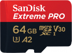 Atminties kortelė SanDisk Extreme Pro, 64 GB, 200 Mb/s - 90 Mb/s