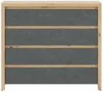 Komoda Larios, ąžuolo sp./pilka sp., 91 cm x 105 cm x 40 cm