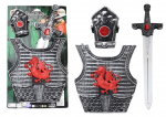 Riterio rinkinys Lean Toys Knights 17872 Sidabro sp./Raudona sp.