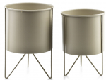 Gėlių vazonas Mondex Swen Beige HTOP7389, metalas, 18 cm x 18 cm, smėlio