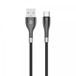 Kabelis Forever Sleek GSM171007 USB, USB Type C, 1 m, juoda sp.