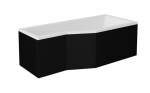 Vonia, laisvai pastatoma Besco Integra, 75 cm x 150 cm x 55.5 cm, de&scaron;ininė, balta/juoda