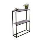 Konsolinis staliukas ADRK Mason, juoda sp./pilka sp., 20 cm x 60 cm x 80 cm