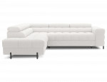 Kampinė sofa - lova Ferucce, balta sp., kairinė, 200 x 276 cm x 93 cm