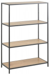 Pastatoma lentyna Home4you Seaford, ąžuolo sp./juoda sp., 114 cm x 35 cm x 77 cm