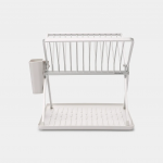 Indų džiovykla Brabantia Foldable Dish Drying Rack, 33 cm x 37 cm x 31.5 cm, plastikas/nerūdijantysis plienas, pelenų