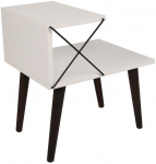 Naktinis staliukas Kalune Design Cross 854KLN3308, balta sp., 55 cm x 50 cm x 40 cm