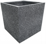 Gėlių vazonas Besk 4750959115060, stiklo pluo&scaron;tas, &Oslash; 40 cm, tamsiai pilka sp.