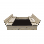 Smėlio dėžė 4IQ Bonus Orbis, 160 x 160 cm, su dangčiu, pilka sp.