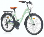 Dviratis miesto Corelli Glowie V TopVelo Shimano, 28 ", S rėmas, žalia sp.