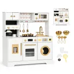 Vaiki&scaron;ka virtuvėlė, virtuvės prietaisų rinkinys EcoToys TL106009, balta sp.