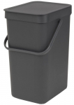 &Scaron;iuk&scaron;liadėžė Brabantia Soft and Go, pilka sp., 12 l, 35.1 cm x 20 cm