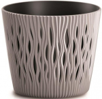 Gėlių vazonas Prosperplast Sandy Round 10310964, plastikinis, rudas